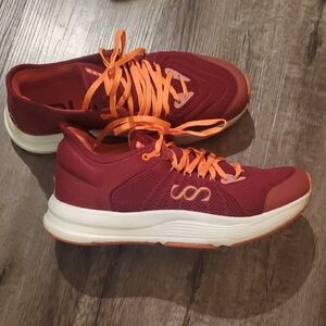 Women's Burgundy and Orange Athletic Sneakers